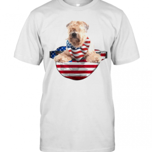 Soft Coated Wheaten Terrier Waist Pack American Flag Independence Day T-Shirt