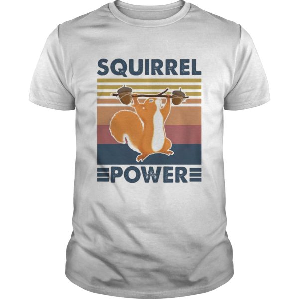 Squirrel power vintage retro shirt