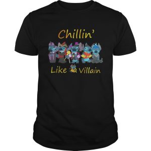 Stitch chillin like a villain shirt