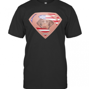 Superman Labrador Retriever American Flag Independence Day T-Shirt