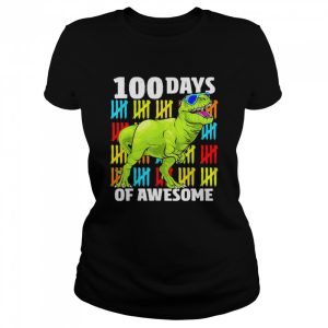 100 Days of School Dinosaur T Rex Dino Boys 100th Day Shirt 2