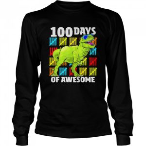 100 Days of School Dinosaur T Rex Dino Boys 100th Day Shirt 3