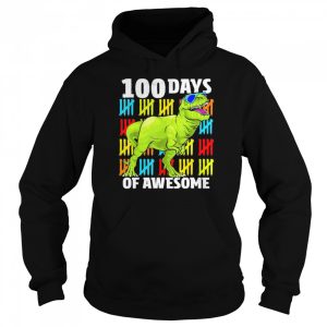 100 Days of School Dinosaur T Rex Dino Boys 100th Day Shirt 5