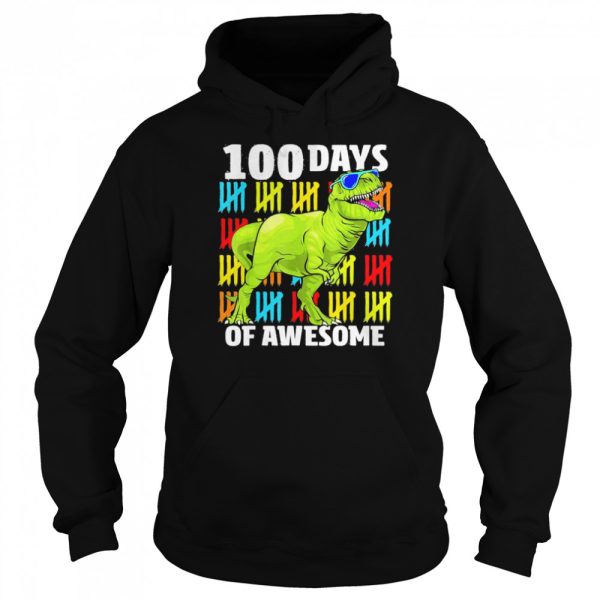 100 Days of School Dinosaur T-Rex Dino Boys 100th Day Shirt