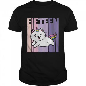 15 Year Old Cute Caticorn Cat Unicorn Birthday Girl Bday shirt 1