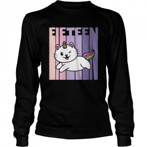 15 Year Old Cute Caticorn Cat Unicorn Birthday Girl Bday shirt 3