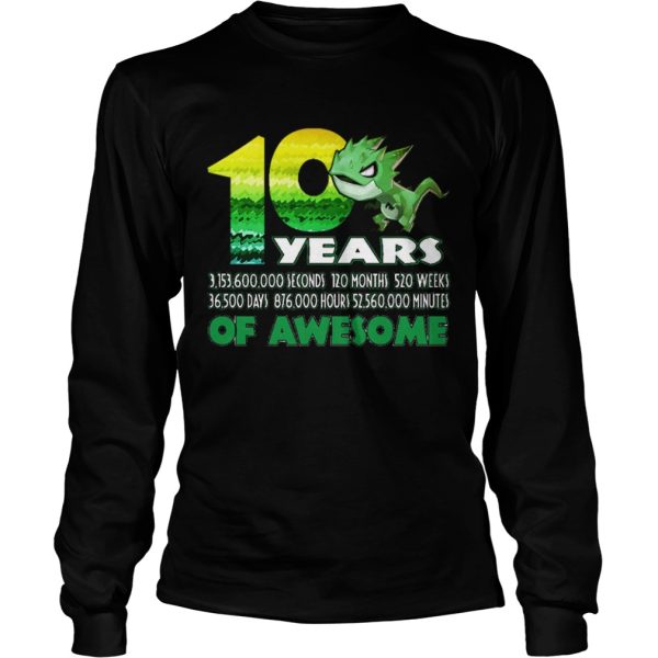 1581065260T-rex Dinosaur 10th Birthday Shirt for Awesome 9 Year Old shirt