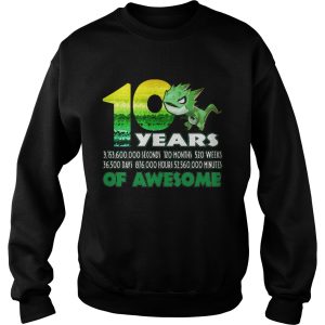 1581065260T rex Dinosaur 10th Birthday Shirt for Awesome 9 Year Old shirt 2