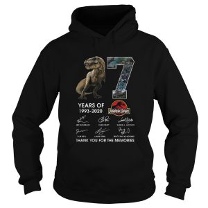 17 Years Of 1993 2020 Jurassic Park Thank You For The Memories Signatures shirt