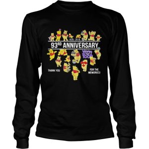 19262019 93rd anniversary Winnie the Pooh thank you for the memories t-shirt