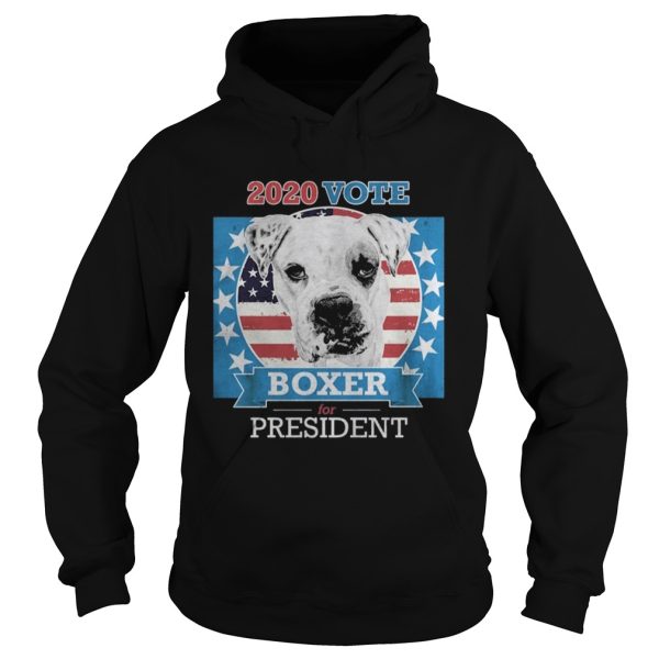 2020 Vote Boxer For President Dog American Flag shirt