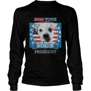 2020 Vote Boxer For President Dog American Flag shirt 2