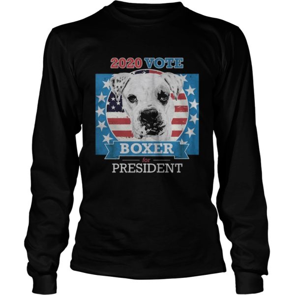 2020 Vote Boxer For President Dog American Flag shirt