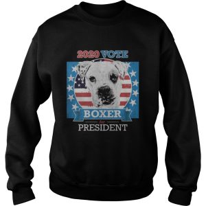 2020 Vote Boxer For President Dog American Flag shirt 3