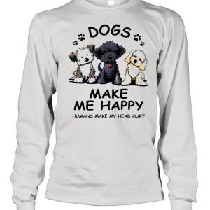 2021 dogs make Me happy humans make my head hurt shirt 1