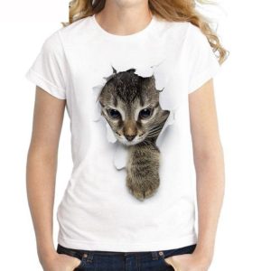 3D Female Cat T Shirt 1