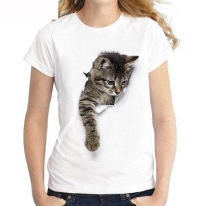 3D Female Cat T Shirt 2