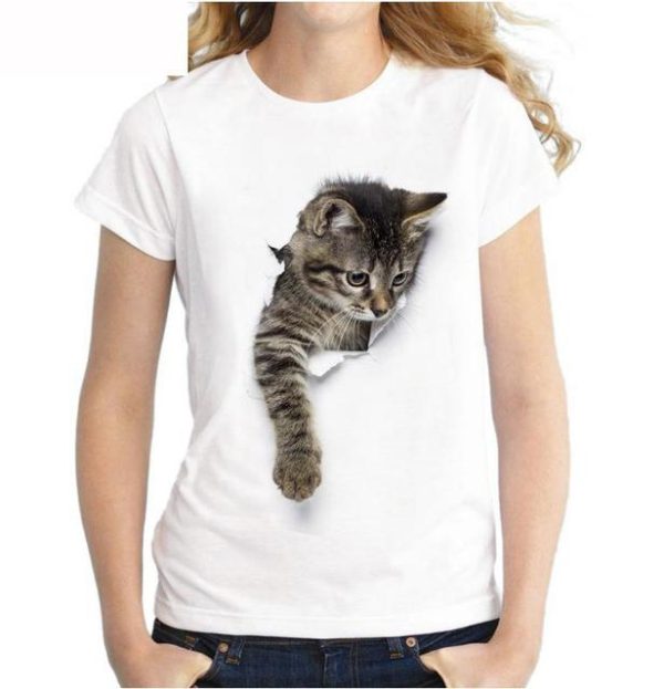 3D Female Cat T-Shirt