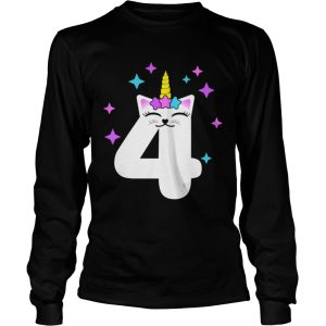 4 Year Old Cat Unicorn shirt 2