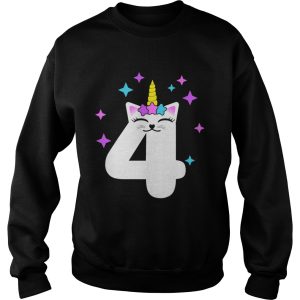 4 Year Old Cat Unicorn shirt 3