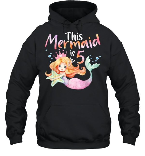 5 And Mermazing 5 Years Old 5th Birthday Girl Mermaid Vibes shirt