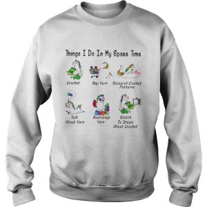 6 things i do in my spare time crochet buy yarn talk about yarn unicorn shirt 3