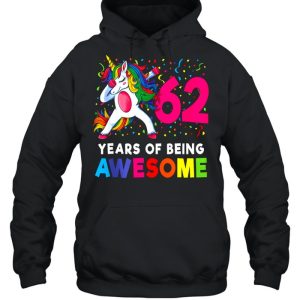 62nd Birthday Dabbing Unicorn Party 62 Years Old shirt 3