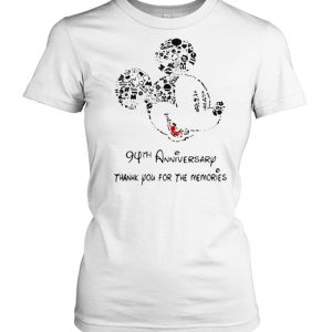 94th anniversary thank you for the memories mickey disney shirt 2