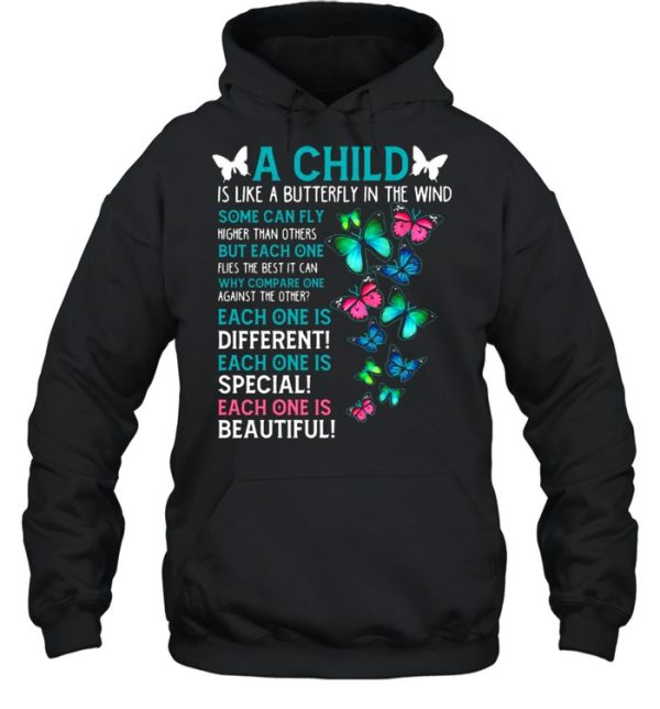 A Child Is Like A Butterfly In The Mind shirt