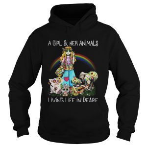 A Girl 038 her animals living life in peace T Shirt 1