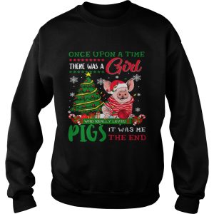 A Girl Love Pig Christmas Pig Lover Christmas shirt 3