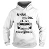 A Man His Dog And His Mustang Car Footprint shirt