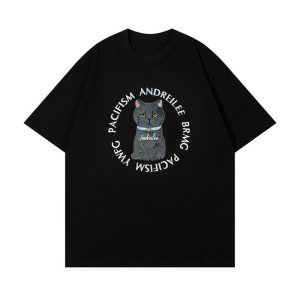 A Peace of cat Embroidery Streetwear