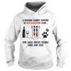 A Woman Cannot Survive On Self Quarantine Alone She Needs Wine Dog Skiing shirt