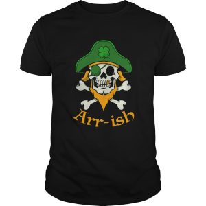 ARRish Funny Irish Pirate Clover Skull Cool St Patricks Day shirt