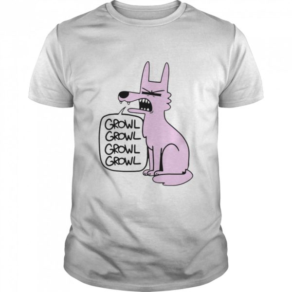 Ac Stuart Pink Wolf Growl Growl T-shirt