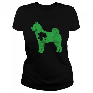 Akita Inu St Patricks Day Boys Girls Shamrock Dog shirt 2