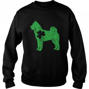 Akita Inu St Patricks Day Boys Girls Shamrock Dog shirt 4