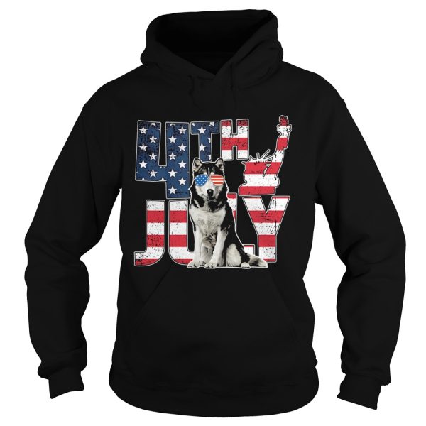 Alaska 4th July Dog American Flag shirt