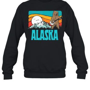 Alaska Mountains Bluegrass Banjo Bear Graphic shirt 2