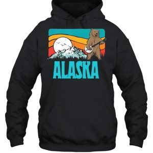 Alaska Mountains Bluegrass Banjo Bear Graphic shirt 3