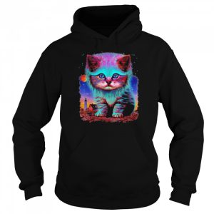 Alien Cat Galaxy Space Fantasy Cute Colorful Shirt 5