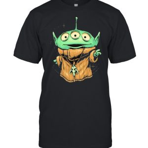 Alien Monster In Baby Yoda Shirt 1