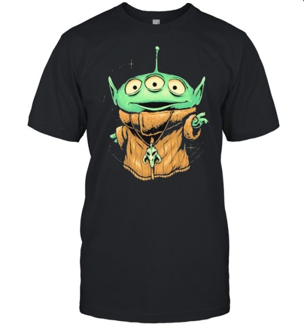 Alien Monster In Baby Yoda Shirt