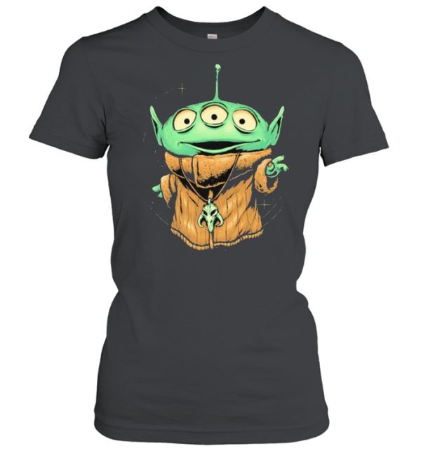 Alien Monster In Baby Yoda Shirt