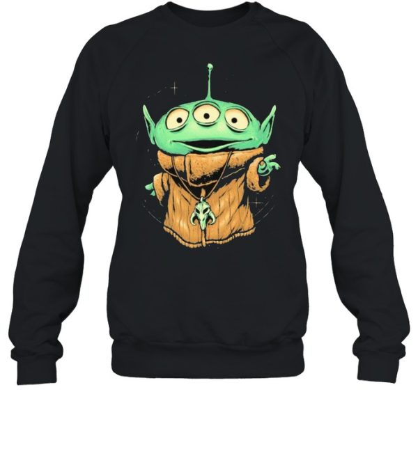 Alien Monster In Baby Yoda Shirt