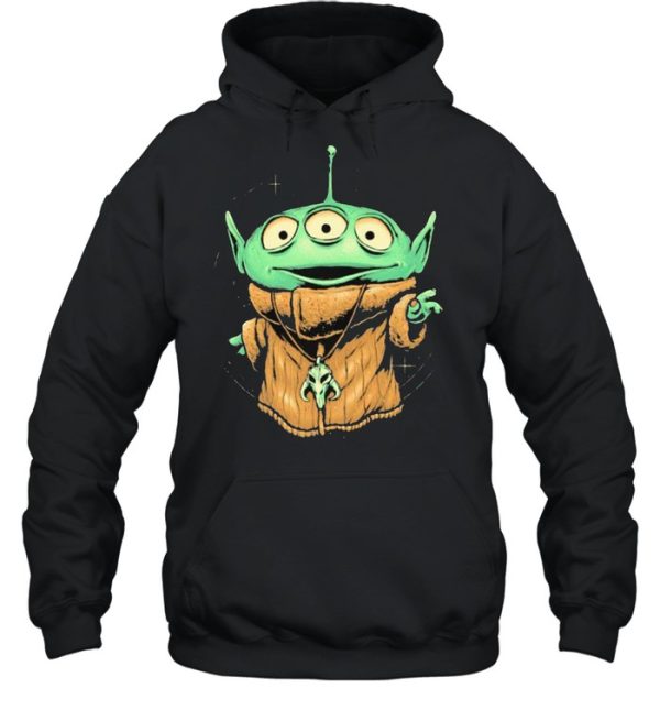 Alien Monster In Baby Yoda Shirt