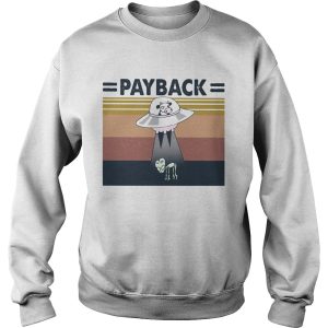 Alien UFO cow payback vintage retro shirt 2