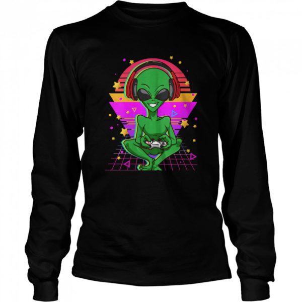 Alien With Video Game Controller Alien Gaming Gamer Alien Shirt