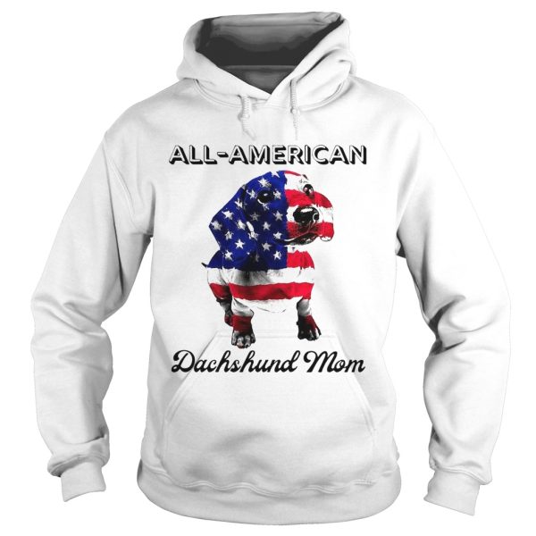 All American Dachshund Mom American Flag shirt